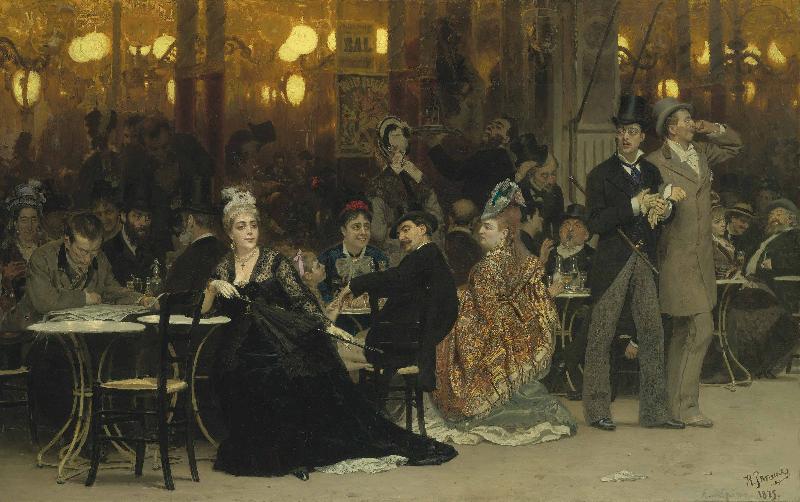 Ilya Repin A Parisian Cafe Sweden oil painting art